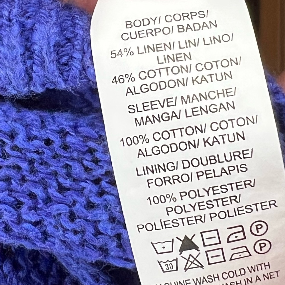 Lucky Brand  Cinema Sweater, Size XS, Blue - Picture 11 of 11
